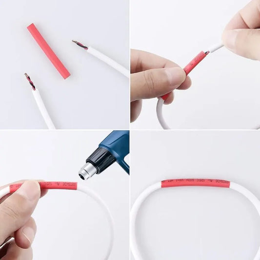 Heat Shrink Tubing, Electrical Insulation Heat Shrinkable Wrap Cable Tube, 2:1 Shrink Ratio, 5 Colors, 12 Sizes 750 - Image 3