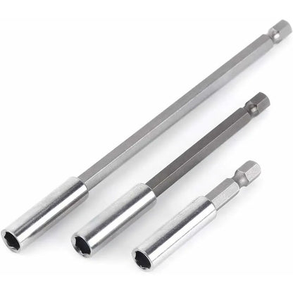 3 pcs 1/4" Magnetic Bit Holder Screwdriver Extension Hex Shank 60Mm 100Mm 150Mm Screwdriver Bit Extension
