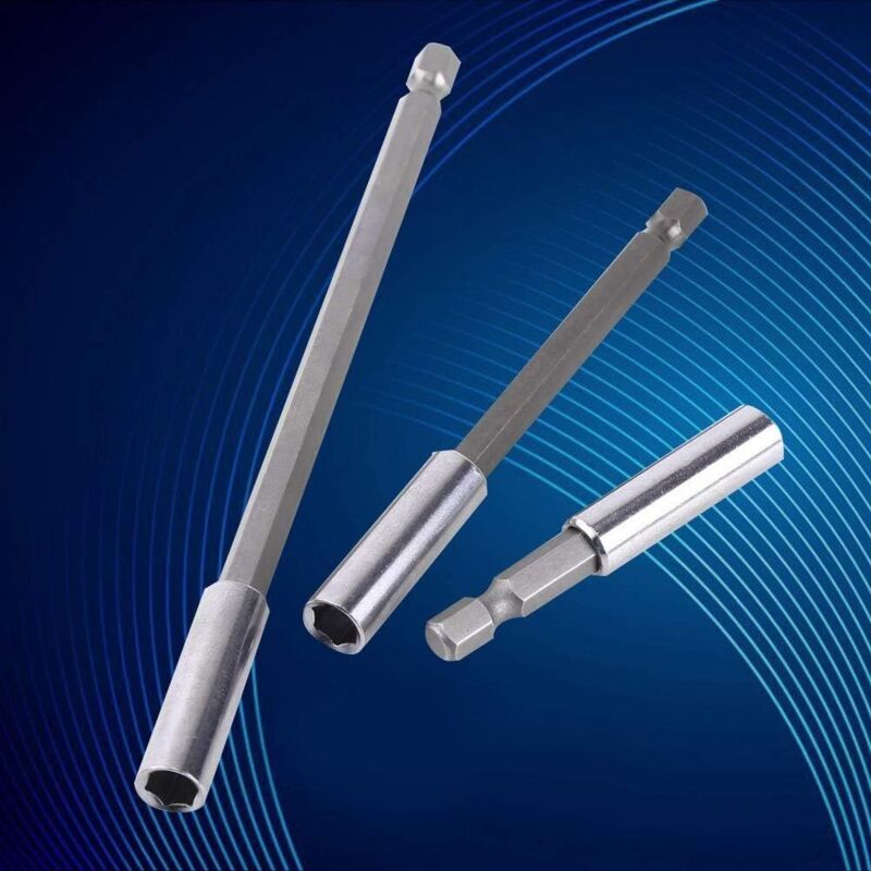 3 pcs 1/4" Magnetic Bit Holder Screwdriver Extension Hex Shank 60Mm 100Mm 150Mm Screwdriver Bit Extension - Image 3