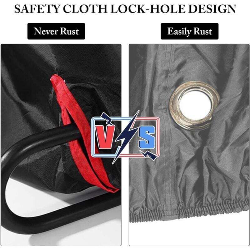 Waterproof Bike Cover Outdoor Protective Cover For 1 Or 2 Bikes 210D Nylon Bicycle Rain Cover With Lock Holes - Image 2