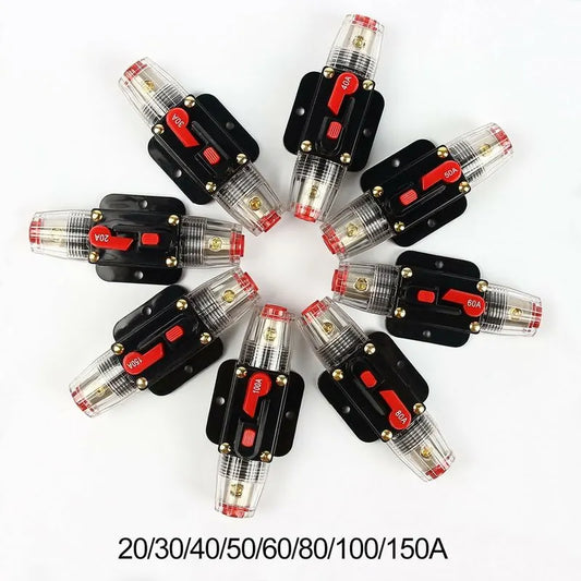 Car Circuit Breaker 12V - 24V Dc Car Protection With Manual Reset Switch Fuse 60A - Image 2