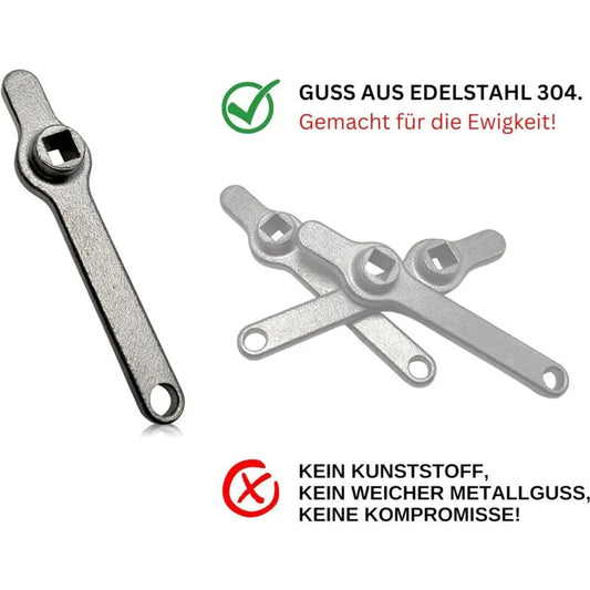 Bleeder Wrench Heater Key Square Key Radiator Bleeder Handle Radiator Vent Absolute New Premium Stainless Steel - Image 3