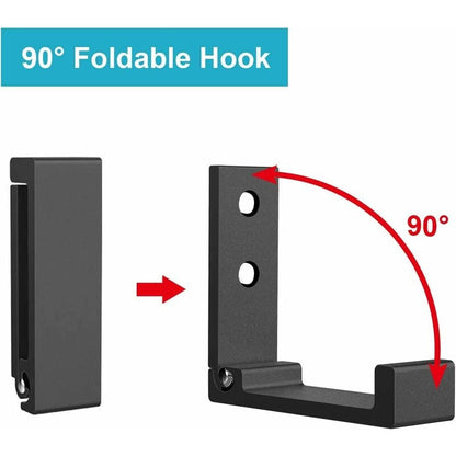 4 Pack Foldable Wall Hooks - Invisible Coat Hooks, Aluminum Wall Hook, Aluminum Alloy Wall Hanging Hook 90° Foldable - Image 3