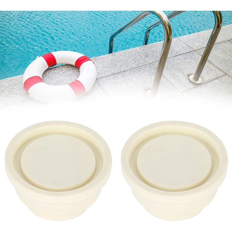 Rubber Pool Ladder Bumpers, Set Of Two White Ladder Bumpers For Pool Ladders… - Image 3