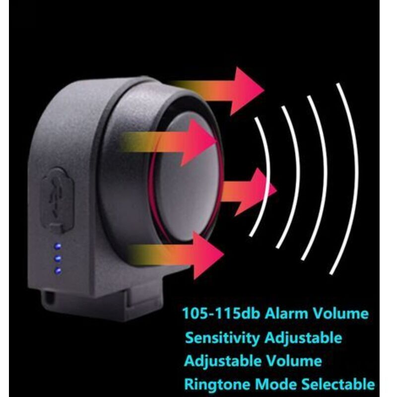 Anti-Theft Alarm, Wireless Remote Control Smart Alarm, Waterproof Vibration Smart Sensor Alarm, For - Image 4