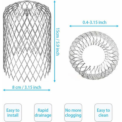 4 Flexible Aluminum Gutter Filters Diameter 8Cm Mesh Grille Stop Leaf Toad Strainer Leaf Guard Gutter Cover To Protect - Image 2