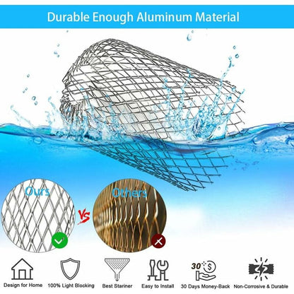 4 Flexible Aluminum Gutter Filters Diameter 8Cm Mesh Grille Stop Leaf Toad Strainer Leaf Guard Gutter Cover To Protect - Image 3
