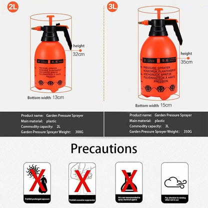 Garden Pump Sprayer 68 Oz/0.5 Gallon Hand Pressure Bottle With Adjustable Brass Nozzle For Watering Flower Lawn, - Image 3