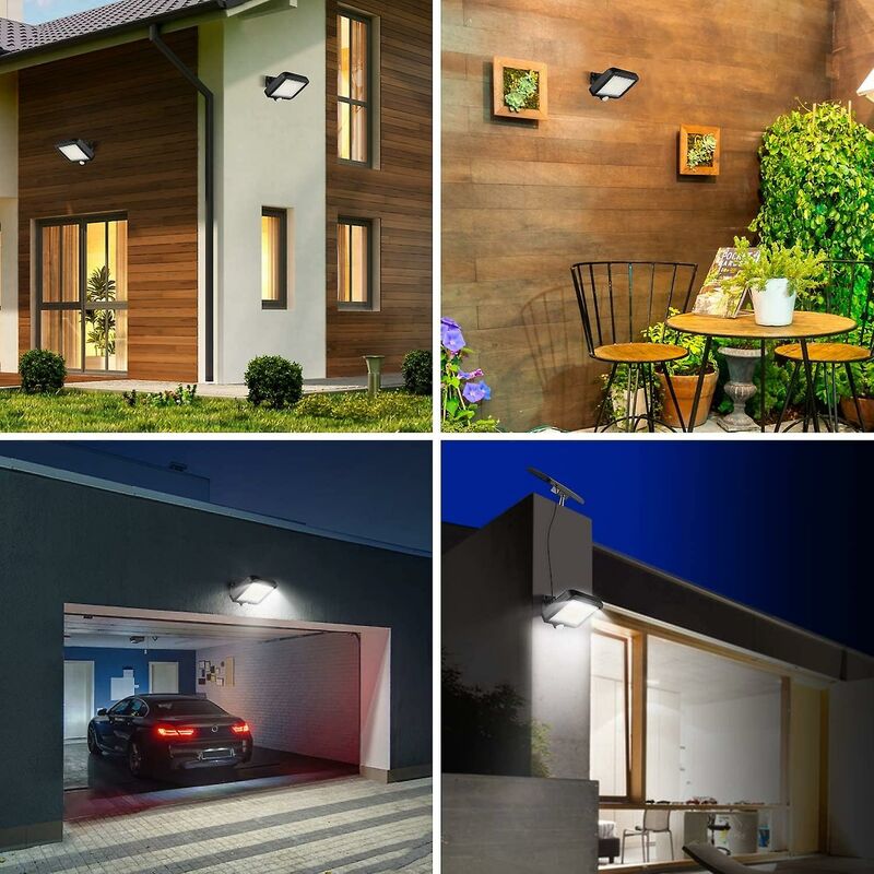 2 Pack 56 LED Solar Lights Outdoor Motion Sensor Ip65 Waterproof 120 Degree Lighting Angle With 5M Cable - Image 2
