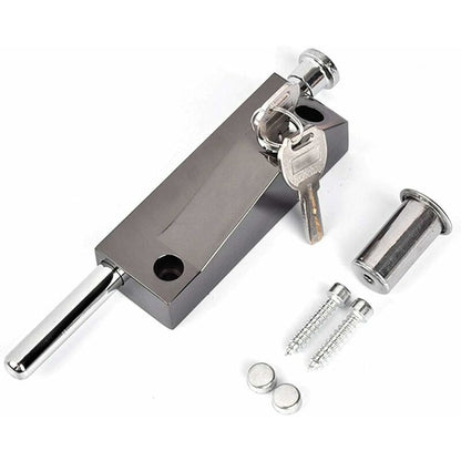 Multi-Purpose Door Lock, Garage Door Lock, Gate Lock, Universal Door Lock, Comes With 2 Keys, For Indoor And Outdoor