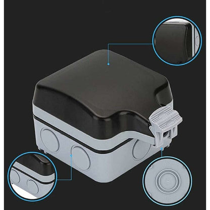 Ip66 Waterproof Socket With Usb Connections Outdoor Electrical Outlet With Cover Wall Socket Box For Garden Garage - Image 4