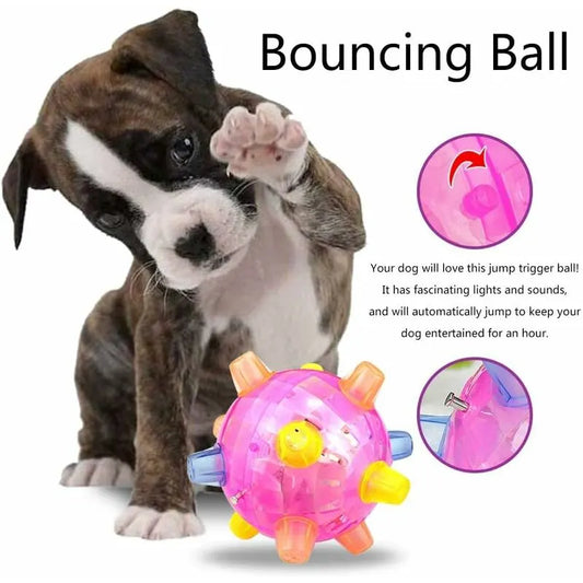 LED Dog Jumping Ball, Jump Activated, Rubber Light Up Ball, Non-Toxic Flashing Jumping Balls, Non-Toxic Pet Flash DAnce - Image 4