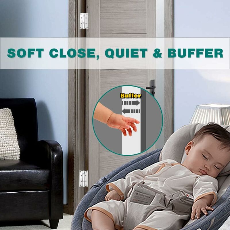Automatic Door Closer With Stop Device, Adjustable Spring Hinge Door Closer, Buffer Close For Commercial And - Image 3