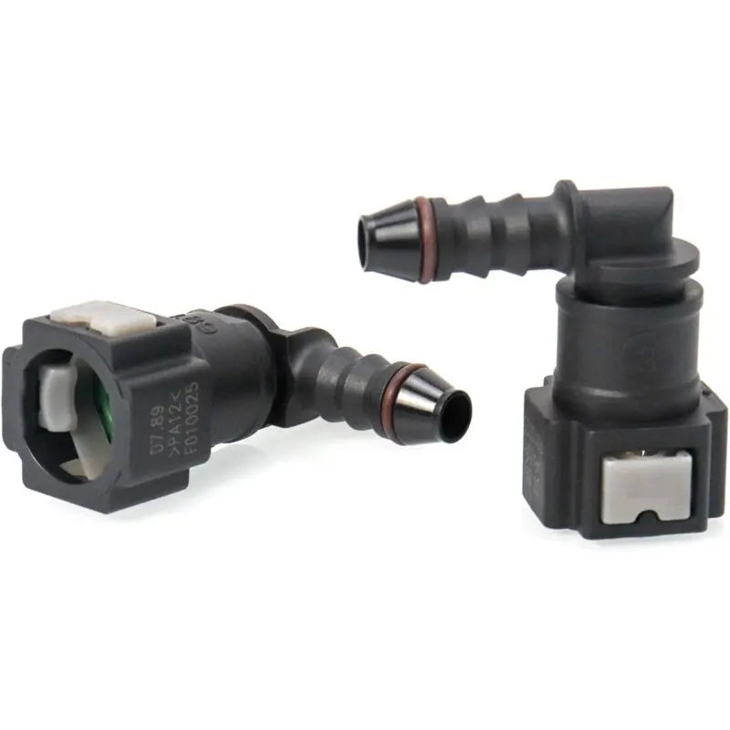 2 pcs Car Fuel Line Connector, Fuel Line Connector, 90 Degree Quick Connector, Plastic 7.89Mm Id6 Connector