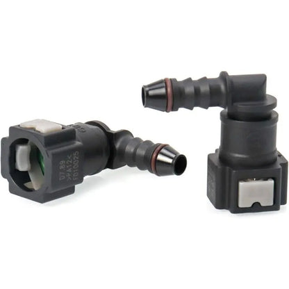 2 pcs Car Fuel Line Connector, Fuel Line Connector, 90 Degree Quick Connector, Plastic 7.89Mm Id6 Connector