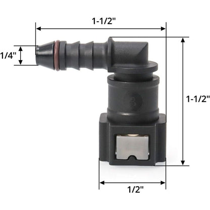 2 pcs Car Fuel Line Connector, Fuel Line Connector, 90 Degree Quick Connector, Plastic 7.89Mm Id6 Connector - Image 2