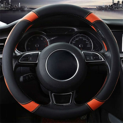 Car Steering Wheel Cover Microfiber Leather Steering Wheel Covers Universal 37-38Cm / 15" Non-Slip Breathable Durable - Image 2
