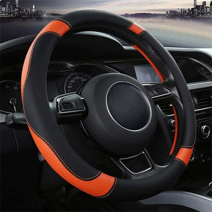 Car Steering Wheel Cover Microfiber Leather Steering Wheel Covers Universal 37-38Cm / 15" Non-Slip Breathable Durable - Image 3