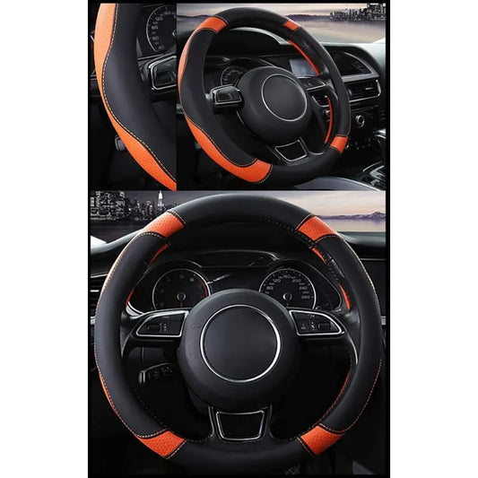 Car Steering Wheel Cover Microfiber Leather Steering Wheel Covers Universal 37-38Cm / 15" Non-Slip Breathable Durable - Image 4