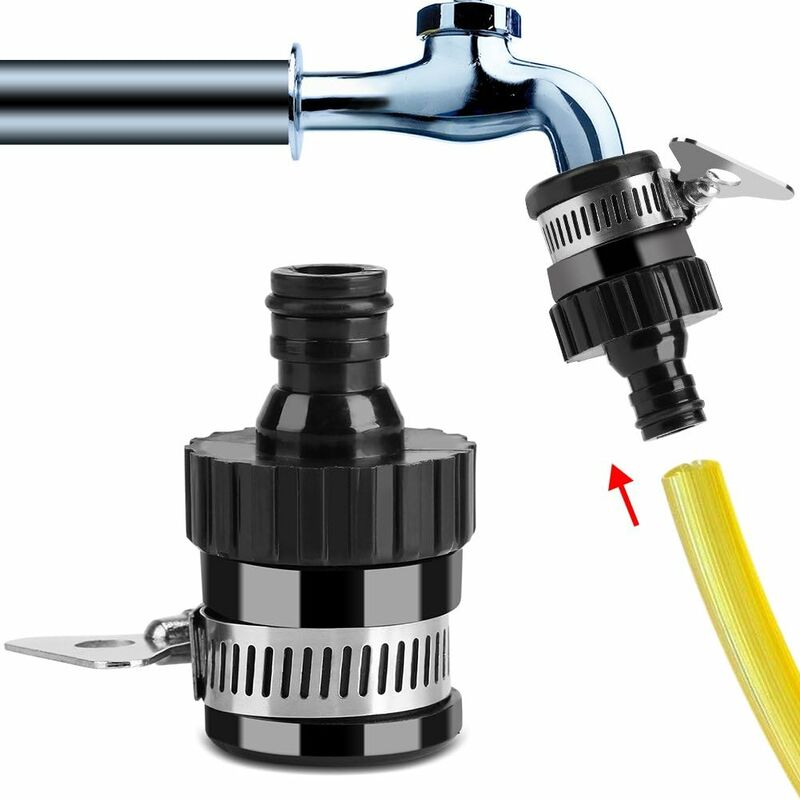 Universal Adjustable Faucet Connector Garden Hose Connector Adapter For Gardening Kitchen Car Washing Cleaning - Image 4