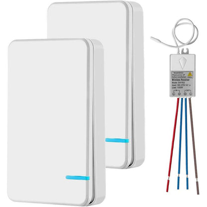Ersandy Mini Wireless Switch With Receiver And LED Display - For Outdoor 400M And Indoor 40M - Quick On/Off - No Cable