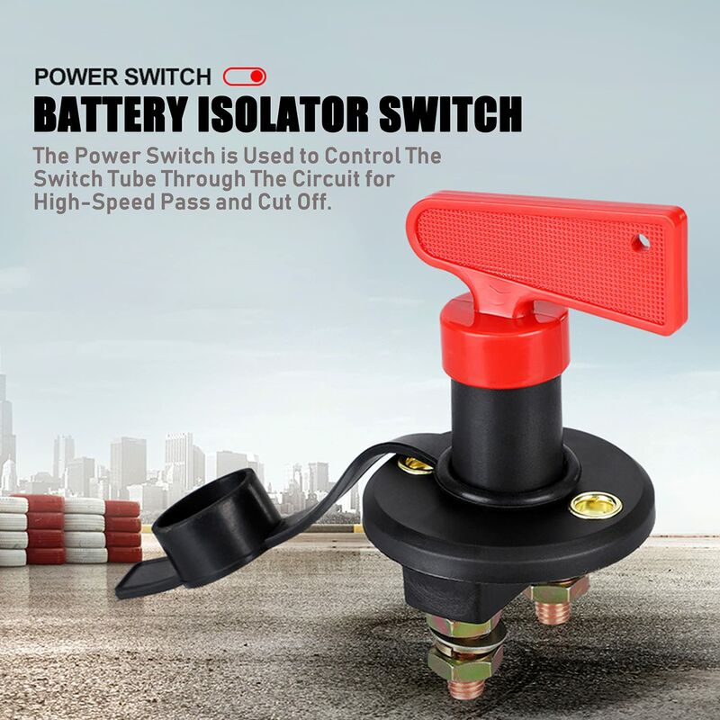 Battery Isolator Switch With 1 Key, 12V/24V Automotive Car Battery Cut Off Switch Emergency Power Cut Off Switch With - Image 4