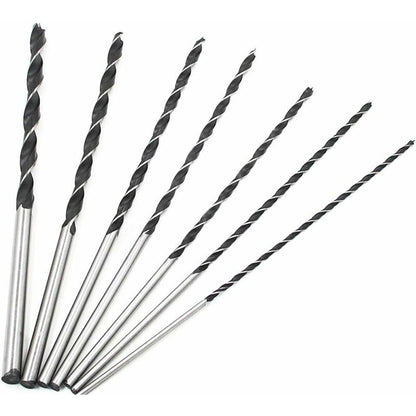 300Mm Extra Long Twist Drill Bit Set 7 pcs High Carbon Hardened Steel 4-10Mm Wood Drilling Tool Set - Image 2
