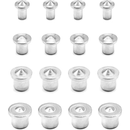 16 pcs Wood Dowel Centers, Stainless Steel Drill Guide Tool, 6/8/10/12Mm