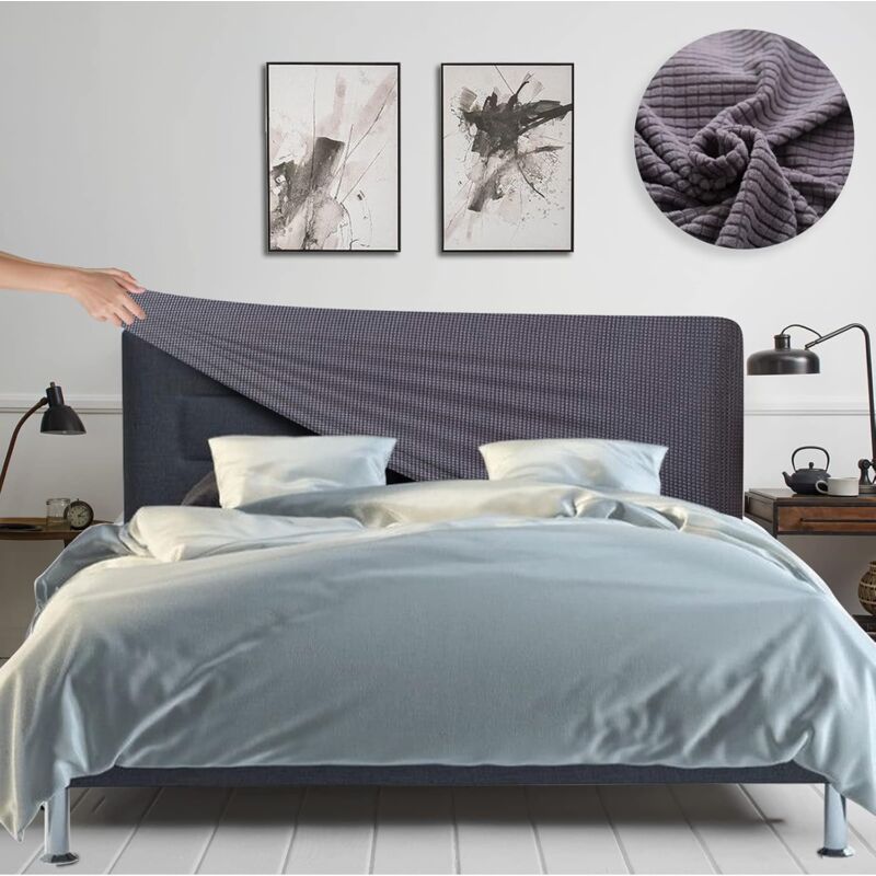 Stretch Headboard Covers Washable Padded Headboard Cover Dustproof Jacquard Protective Cover For Single Double King - Image 2