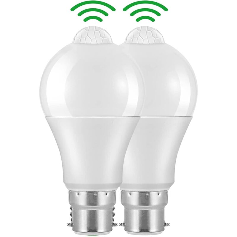 Motion Sensor Bulb B22 Bayonet LED, 12W, 1020Lm, Cool White 6000K, Cir 85, Waterproof Ip42 Energy Saving, Non-Dimmable, - Image 4