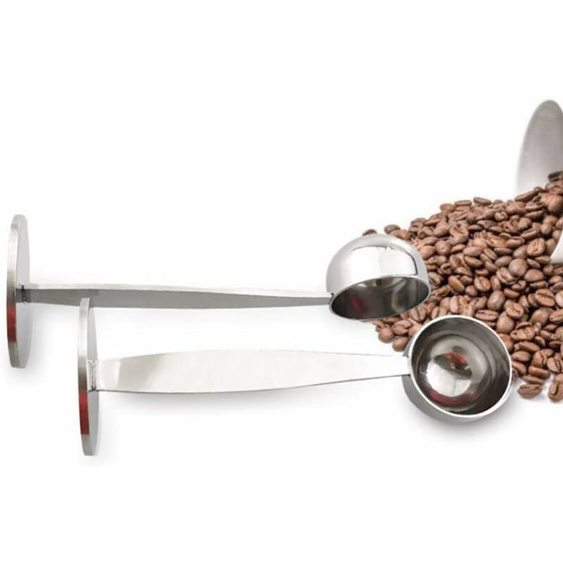 2-In-1 Coffee Scoop Holder Espresso Coffee Measuring Spoon Stamp Stainless Steel Coffee Scoop Measuring And Tamping - Image 4