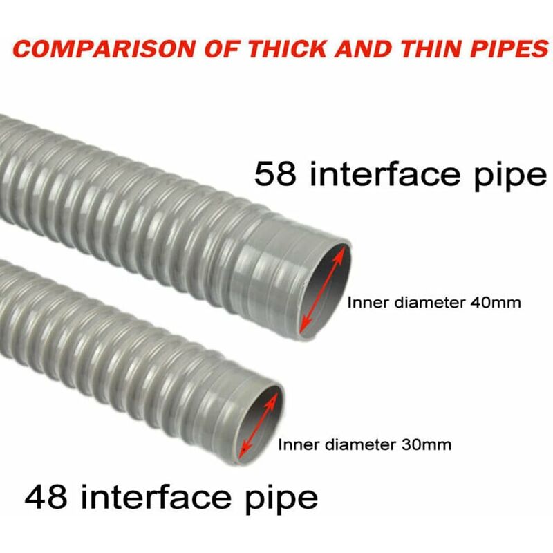 Bathtub Sink Drain Hose Flexible And Expandable, 58Mm Bold Single Interface Kitchen Sink Drain Hose 60Cm Long - Image 2