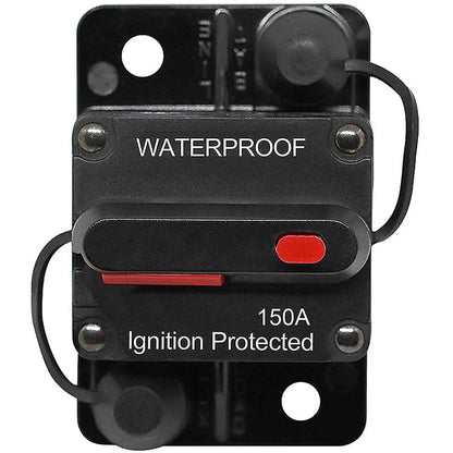 Car Circuit Breaker 30A - 150A, Dc 12V - 48V Waterproof Circuit Breaker With Manual Reset For Auto Car Marine Boat Bike