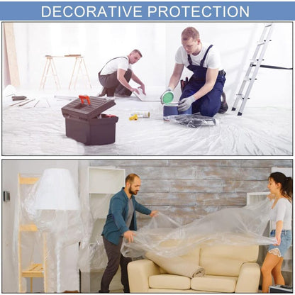 2 Pack Pe Material Furniture Dustproof Film High Adhesive Paint Protection Cover Sofa Furniture Dustproof Cover (3M - Image 3