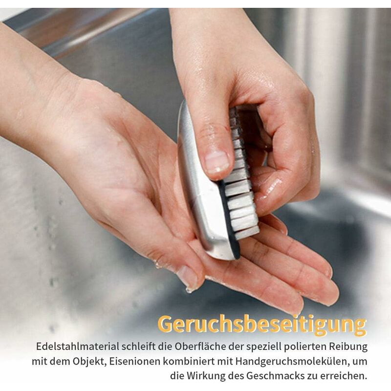 2X Stainless Steel Hand Nail Brush, Nail Brushes Hard Bristles Nail Cleaning Brush For Cleaning Hands, Nails, Feet - Image 3