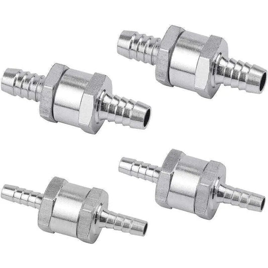 4 pcs Set Non-Return Valves 6/8/10/12Mm, Aluminum Alloy Fuel Valve With Arrow For Petrol Diesel Car Boat Motorcycle