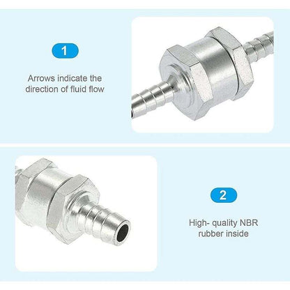 4 pcs Set Non-Return Valves 6/8/10/12Mm, Aluminum Alloy Fuel Valve With Arrow For Petrol Diesel Car Boat Motorcycle - Image 4