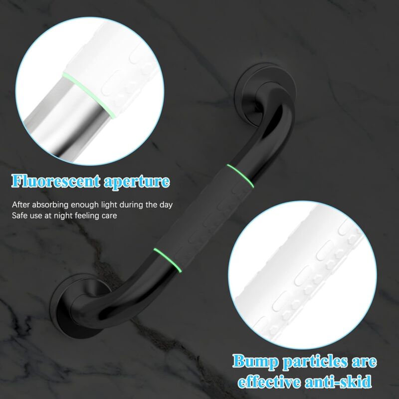 Safety, Stainless Steel Wall Mounted Grab Bar, Non-Slip Bathtub Handle, Shower Grab Bar For Bathroom Toilet 30Cm, 30 X - Image 3