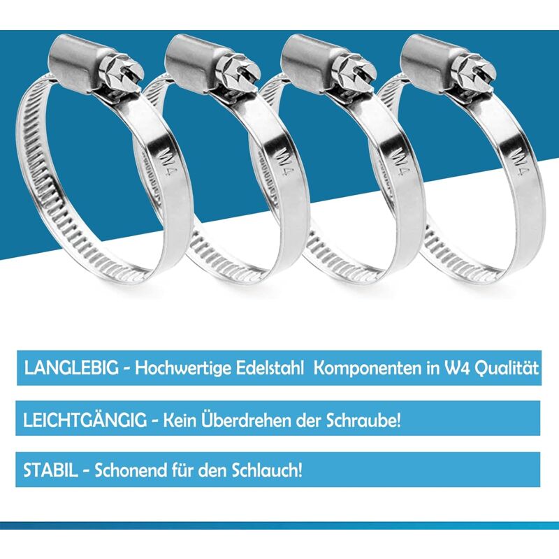 2 Pack Hose Connectors With Clamps - Pool Hose Adapter - Double Hose End (2 X 32 To 38Mm) - Image 4