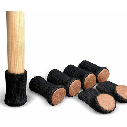 24 pcs Chair Leg Socks, Furniture Leg Caps, Non-Slip Chair Leg Pads For Fits 1"-2" Diameter Chair Legs, Black - Image 3