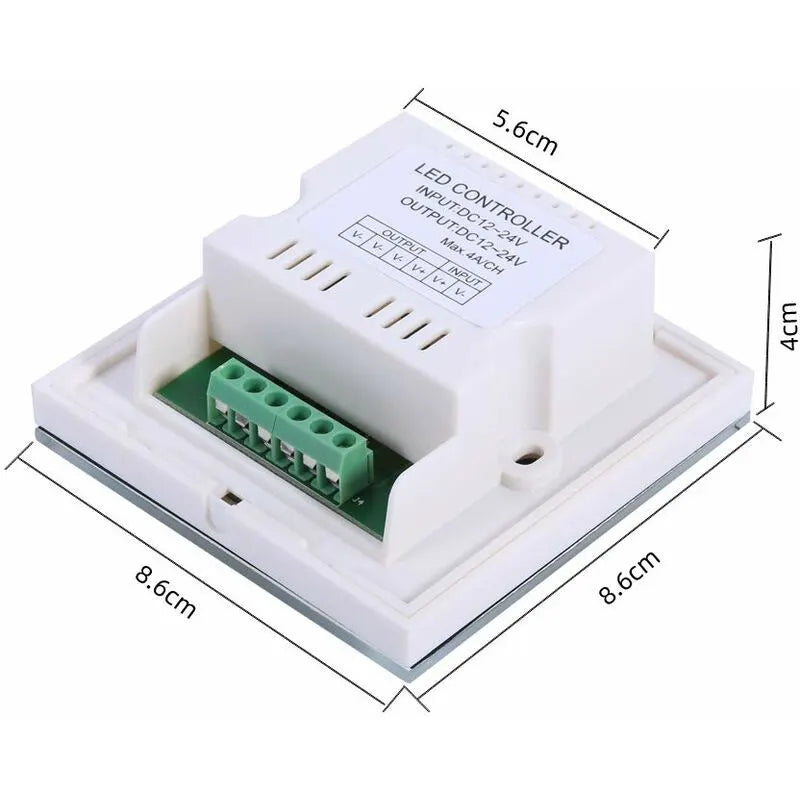 Wall Touch Light Switch, LED Light Dimmer Brightness Controller, Single Color Touch Panel For LED Strip Light - Image 4