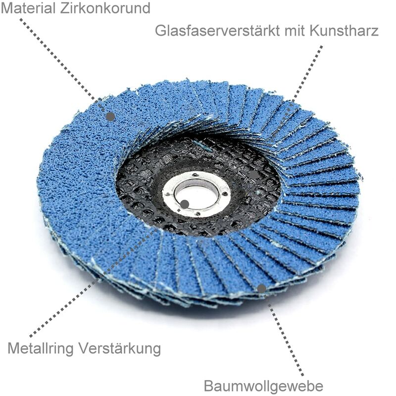 5 pcs 76 X 10Mm Flap Discs - Grit 60 80 120 For 10.8 10 8 12V 12 76 - Accessories For Stainless Steel Wood Grinders And - Image 2