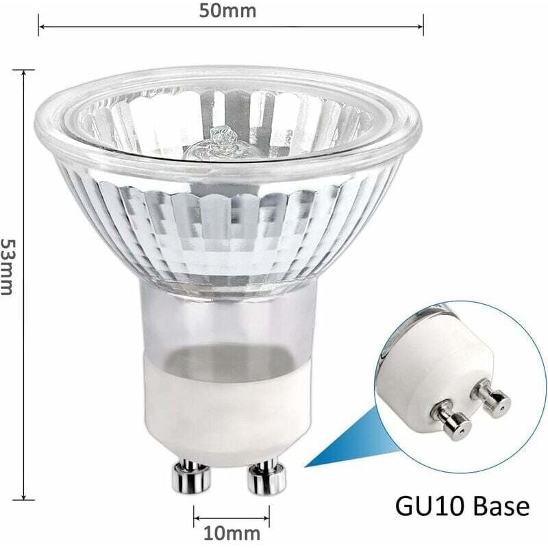 Halogen Bulb Gu10 35W 230V, 380Lm Warm White 2700K, Dimmable Halogen Spot Bulb, For Cabinet Light, Display Lights, Pack - Image 4
