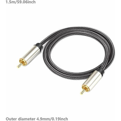 Digital Coaxial Audio Cable, Hifi 5.1 Spdif Rca To Rca Male To Male, For Digital Audio And Composite Video Cables - Image 2