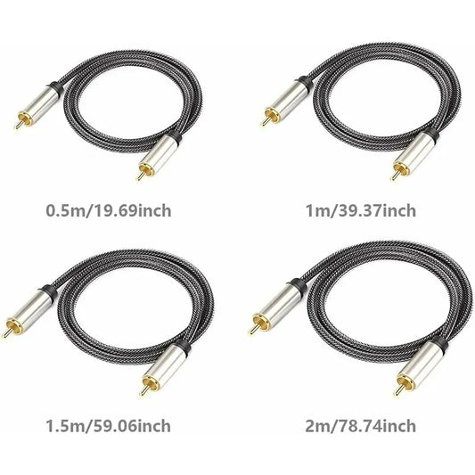 Digital Coaxial Audio Cable, Hifi 5.1 Spdif Rca To Rca Male To Male, For Digital Audio And Composite Video Cables - Image 3
