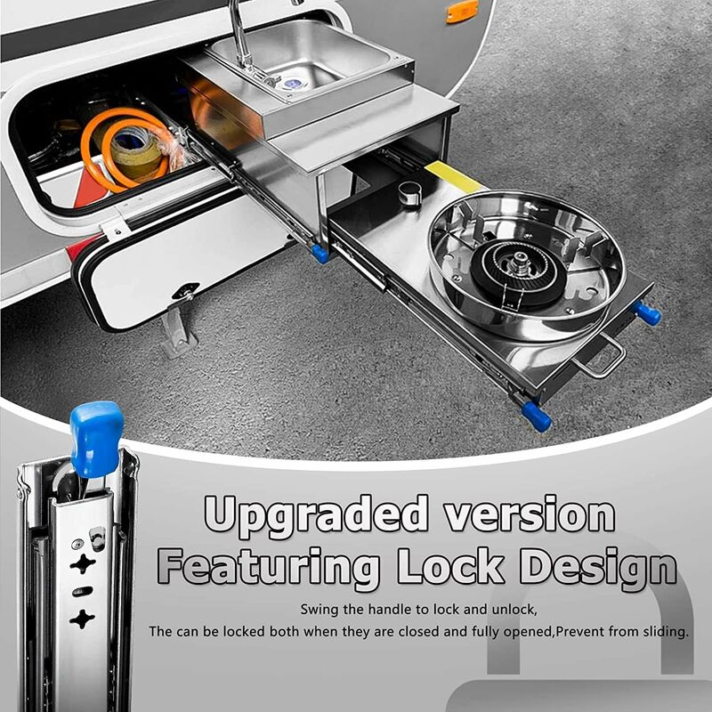 Heavy Duty Drawer Slide With Lock Fixing Drawer Slide 120Kg Load Capacity Ball Bearing 1 Pair (30Cm) - Image 4