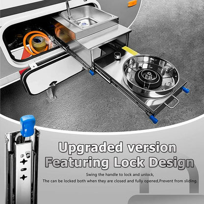 Heavy Duty Drawer Slide With Lock Fixing Drawer Slide 120Kg Load Capacity Ball Bearing 1 Pair (30Cm) - Image 4