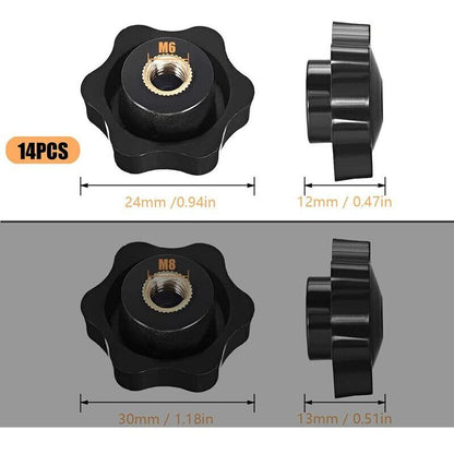 Star Head Clamping Knob, Star Head Clamping Nuts Knob, Clamping Nuts Star Shape Handle, Thread Clamping Knob, For - Image 4