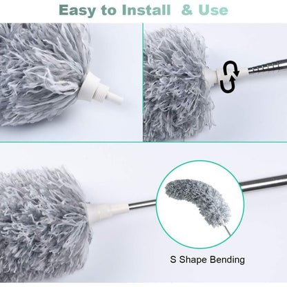 Duster, Telescopic Duster, Microfiber Duster With Stainless Steel Handle, Washable Duster Perfect For Removing Dust In - Image 4