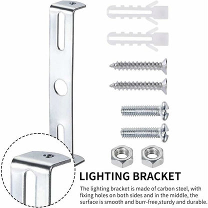 4 Pack Ceiling Light Fixture, Ceiling ROse, Chandelier Silver Universal Light Holder With Screws And Nuts, Carbon Steel - Image 3